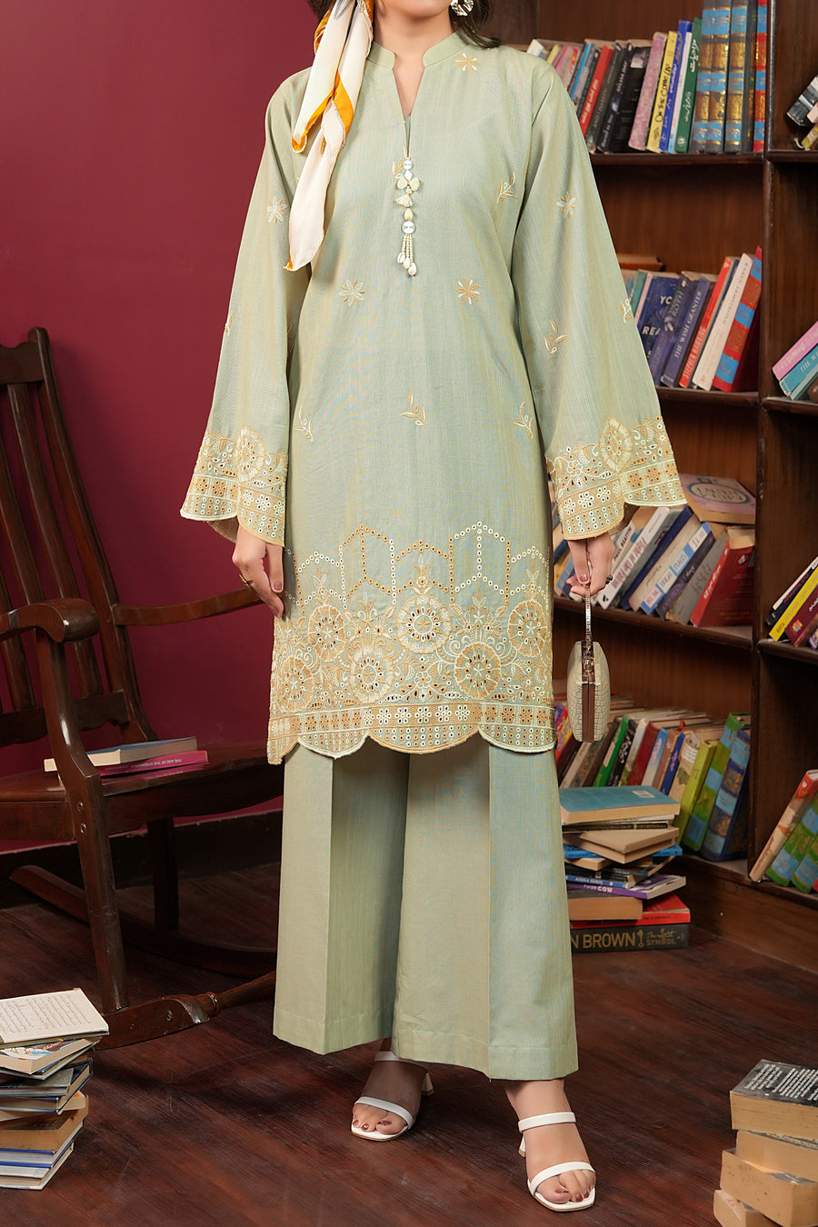 Stitched 2Pc - Embroidered Khaddar - NPWKDS2006