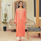 2PC - Embroidered Self Textured Suit