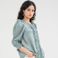 Silk Top With Pleate Details