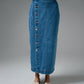 Downtown Button Skirt