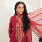 3PC - Embroidered Cambric Suit With Farshi Shalwaar