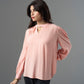 Pink Rayon Pleated Blouse