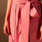 Pink Crepe Button Down Dress