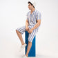 TEXTURED STRIPED-COTTON SHORTS