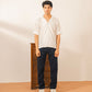 Navy Straight Fit Denim Pants