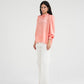 Silk Top With Ruffled Neck