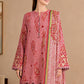 3 Pc Unstitched Printed Twill Suit