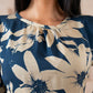 Ocean Ink Floral Dress