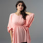 Batwing Ruched Rayon Blouse