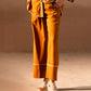 Caramel Striped Crepe Pants