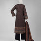 Black Embroidered Cambric Unstitched 3Pc