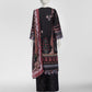 Black Embroidered Khaddar Slub Unstitched 3Pc