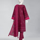 Purple Embroidered Cambric Unstitched 3Pc