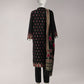 Black Yarn Dyed Jacquard Unstitched 3Pc