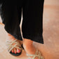 MARSHMALLOW 2 -LINEN EMBROIDERED PANTS