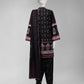 Black Printed Cambric Unstitched 3Pc