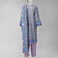 Light Purple Printed Cambric Untitched 3Pc