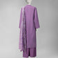 Purple Embroidered Khaddar Slub Unstitched 3Pc