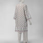 Off White Printed Khaddar Slub Unstitched 3Pc
