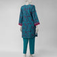 Turquoise Printed Khaddar Slub Unstitched 2Pc