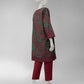 Maroon Printed Khaddar Slub Unstitched 2Pc