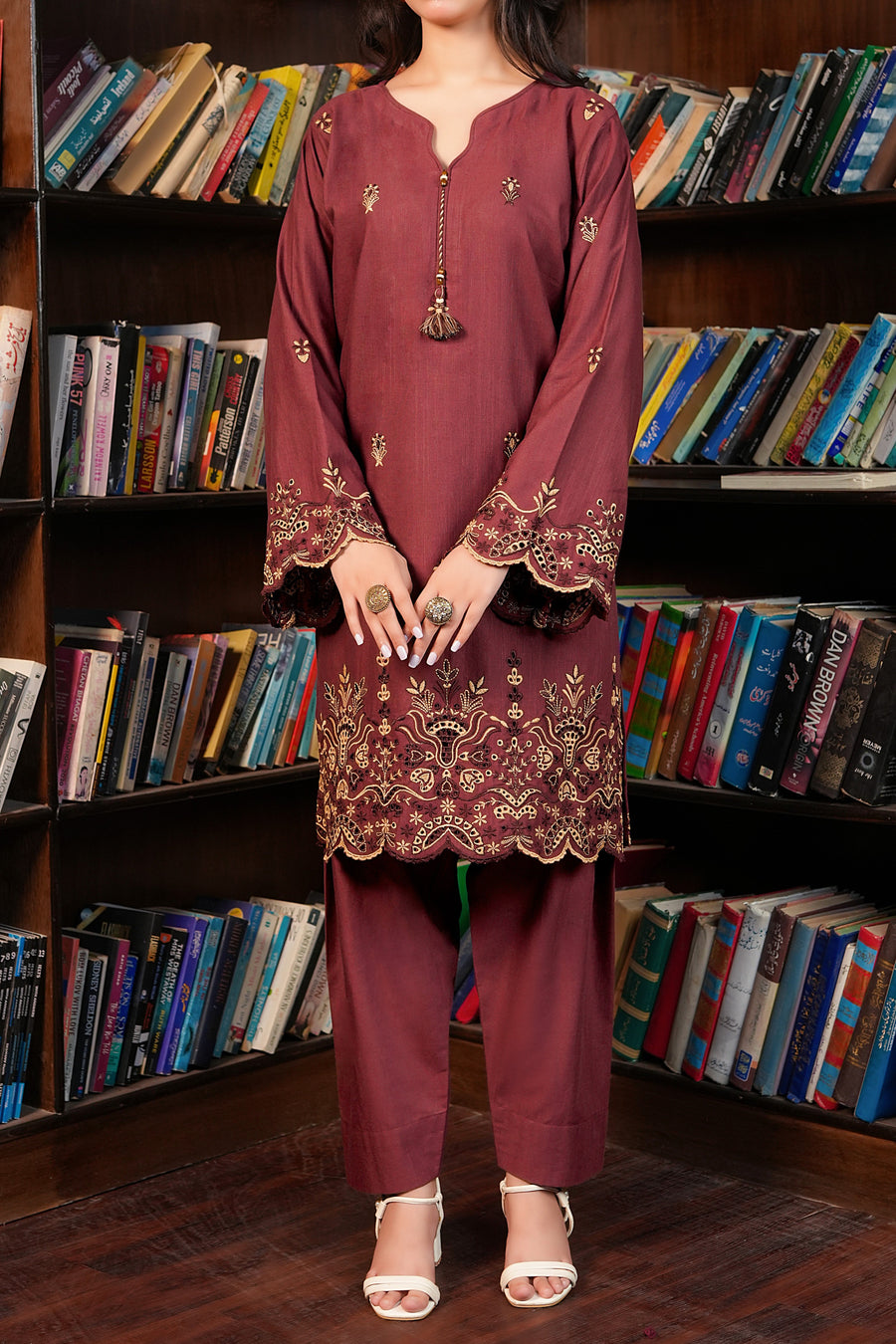 Stitched 2Pc - Embroidered Khaddar - NPWKDS2003