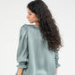 Silk Top With Pleate Details