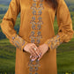Stitched 2Pc - Embroidered Cotton Satin Suit - NPSCSE2117