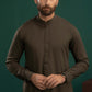 Dark Brown - Stitched Shalwar Kameez - SWSB24
