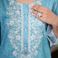 Stitched 2Pc - Embroidered Lawn - Blue Monday