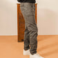 Grey Straight Fit Denim Pants