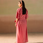 Pink Crepe Button Down Dress