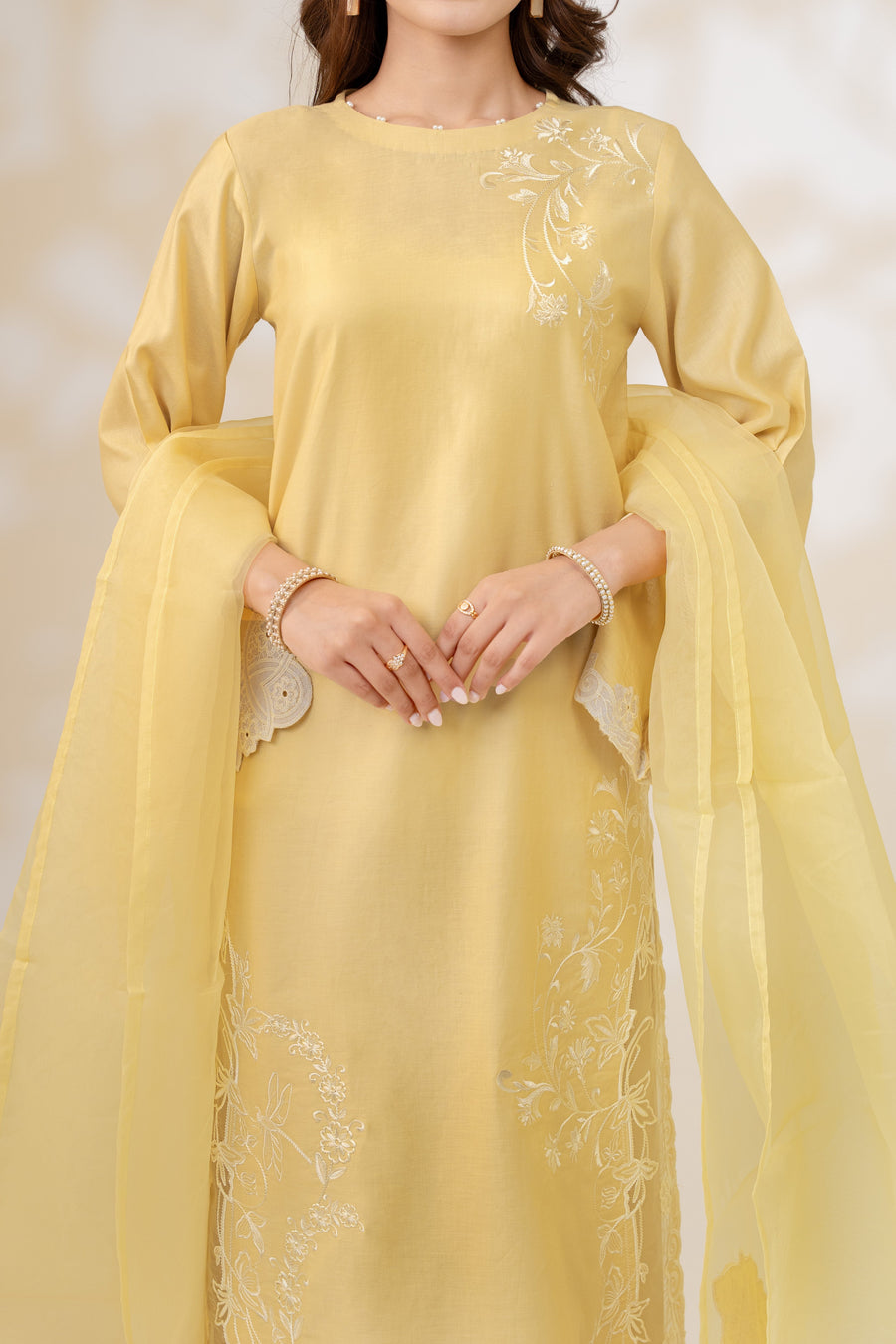 Stitched 3Pc - Cotton Satin - NPSCS3144