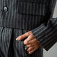 Monochrome Stripe Coat