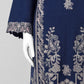 Navy Blue Embroidered Khaddar Slub Unstitched 3Pc