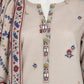 Beige Embroidered Cambric Unstitched 3Pc