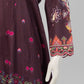 Brown Embroidered Cambric Unstitched 3Pc