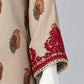 Beige Embroidered Pashmina Unstitched 3Pc