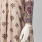 Dark Beige Embroidered Cambric Unstitched 3Pc