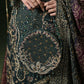 rang-e-bahar Silk Dark green 4Pc suit sitara-23-S