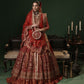 rang-e-bahar net Red 4Pc suit aylin-10-S