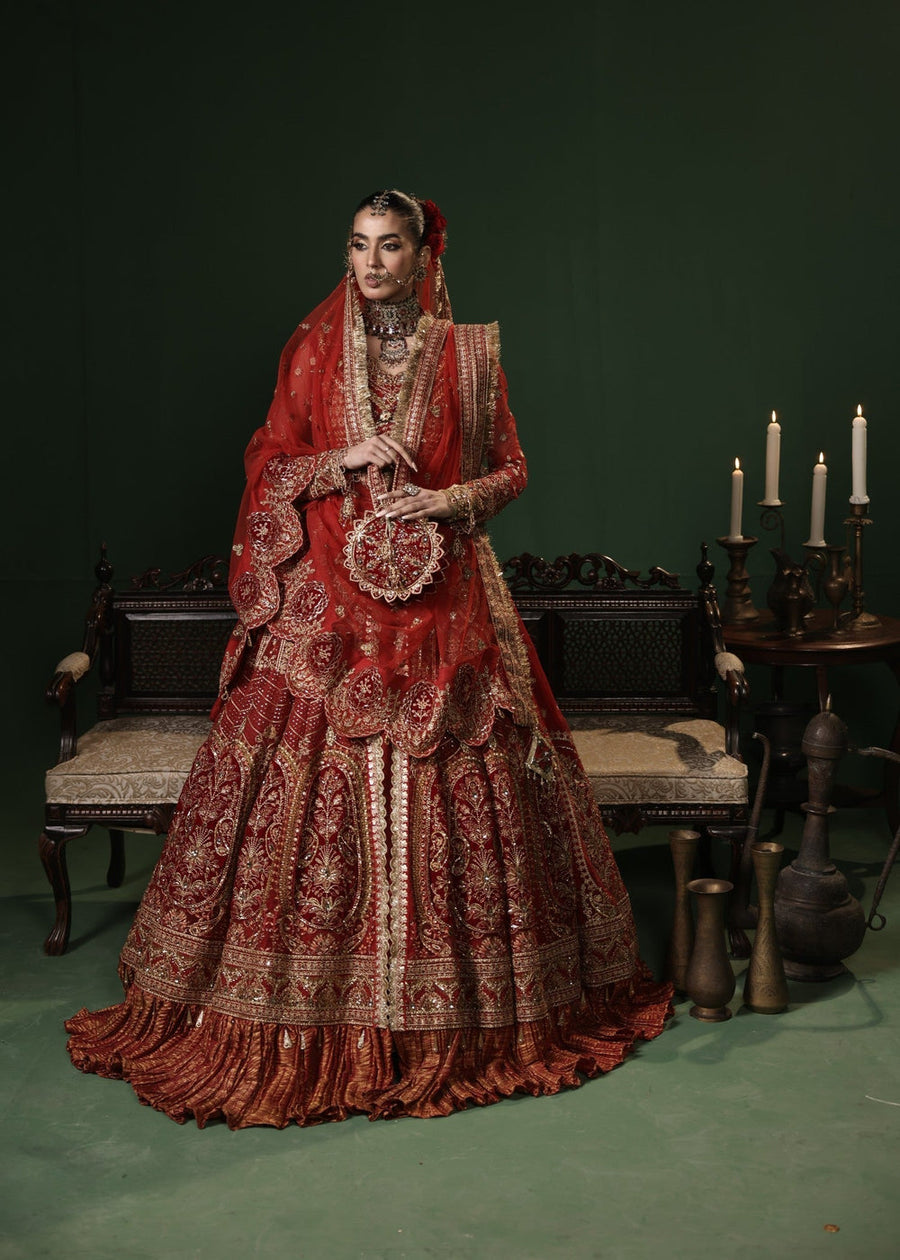 rang-e-bahar net Red 4Pc suit aylin-10-S