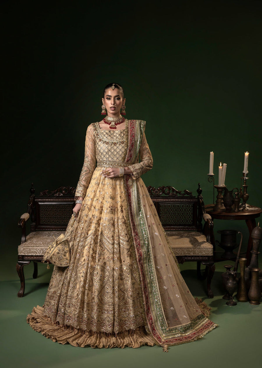 rang-e-bahar net Gold 4Pc suit ZAYRA-S