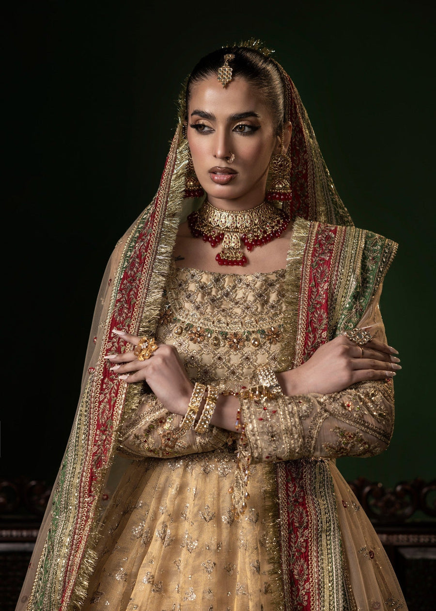 rang-e-bahar net Gold 4Pc suit ZAYRA-S