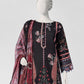 Black Embroidered Khaddar Slub Unstitched 3Pc