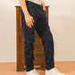 Navy Straight Fit Denim Pants
