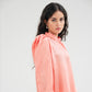 Silk Top With Ruffled Neck