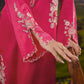 Stitched 2Pc - Embroidered Cotton Satin Suit - NPSCSE2116