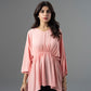 Batwing Ruched Rayon Blouse