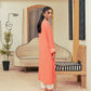 2PC - Embroidered Self Textured Suit